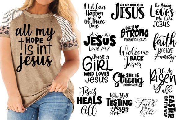 15 Christian SVG Bundle: Graphics & T-Shirt Designs