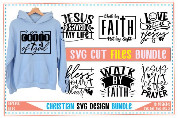 Christian SVG Bundle Vol-07: Faith-Inspired Graphics for T-Shirt Designs & Branding