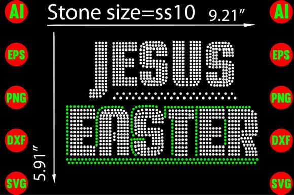 Easter Jesus Rhinestone Templates Design Graphics