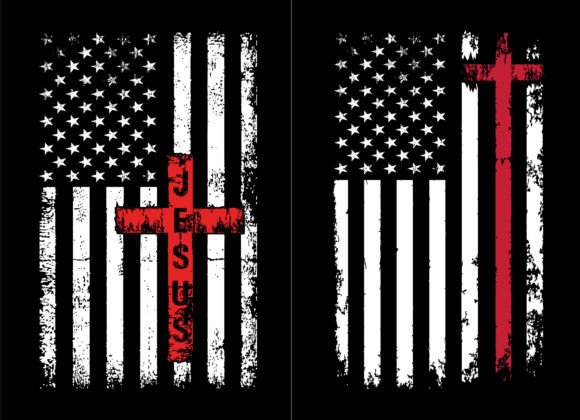 Jesus Cross Flag Design: Graphics & T-Shirt Designs