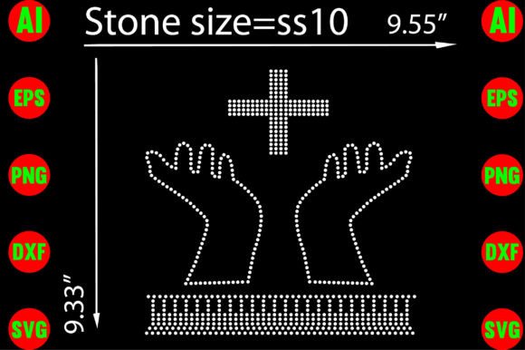 Jesus Pray Rhinestone Templates: Graphics & T-Shirt Designs