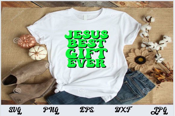 Retro Christian Design, Jesus Best Gift – A Faithful Touch for T-Shirt Graphics